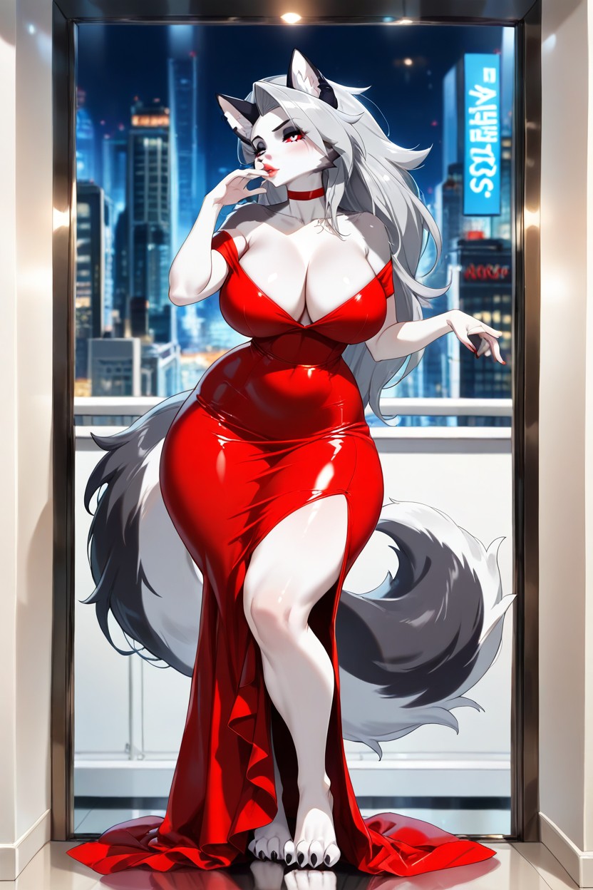 Long Legs, Giant Saggy Breasts, Extremely Large Ass Hentai AI Porn