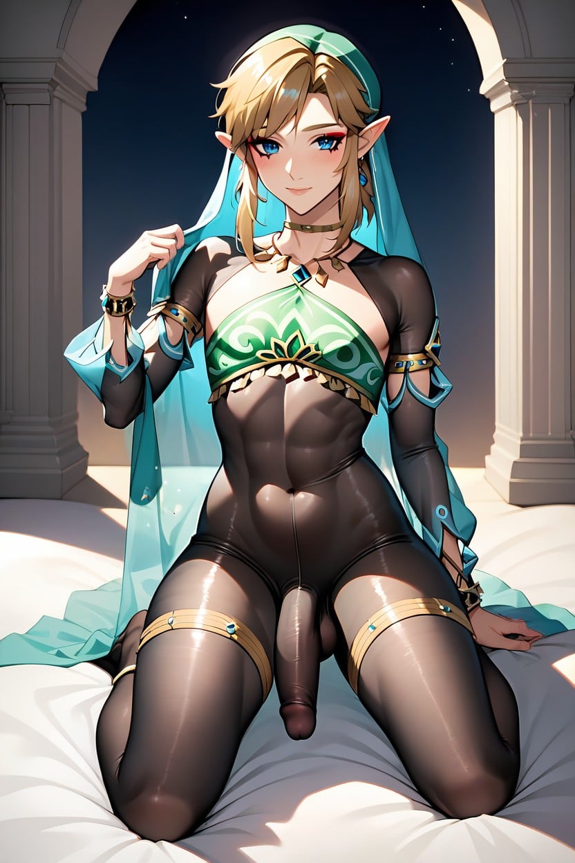 Testicles Bulge, Sexy Eyes, Link From Legend Of Zelda Shemale AI Porn