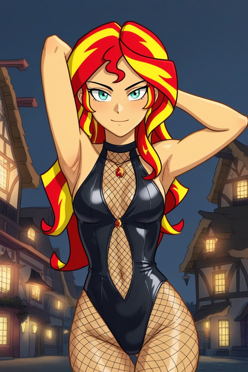 Equestria Village, Sunset Shimmer, Mlp Village AI Porn