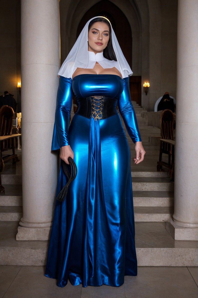 Blue Robe, Skinny, Holy Long Sleeves AI Porn