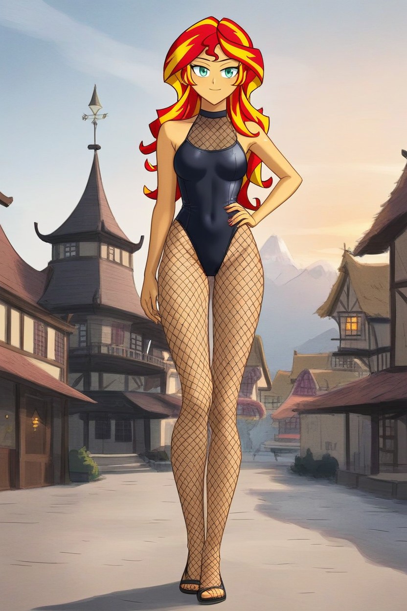 Solo, Small Breasts, Wearing Clothes AI Porn