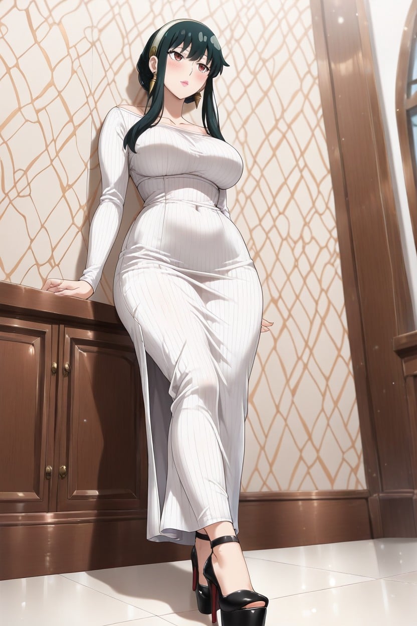 Long Dress, View From Below, Dress Hentai AI Porn