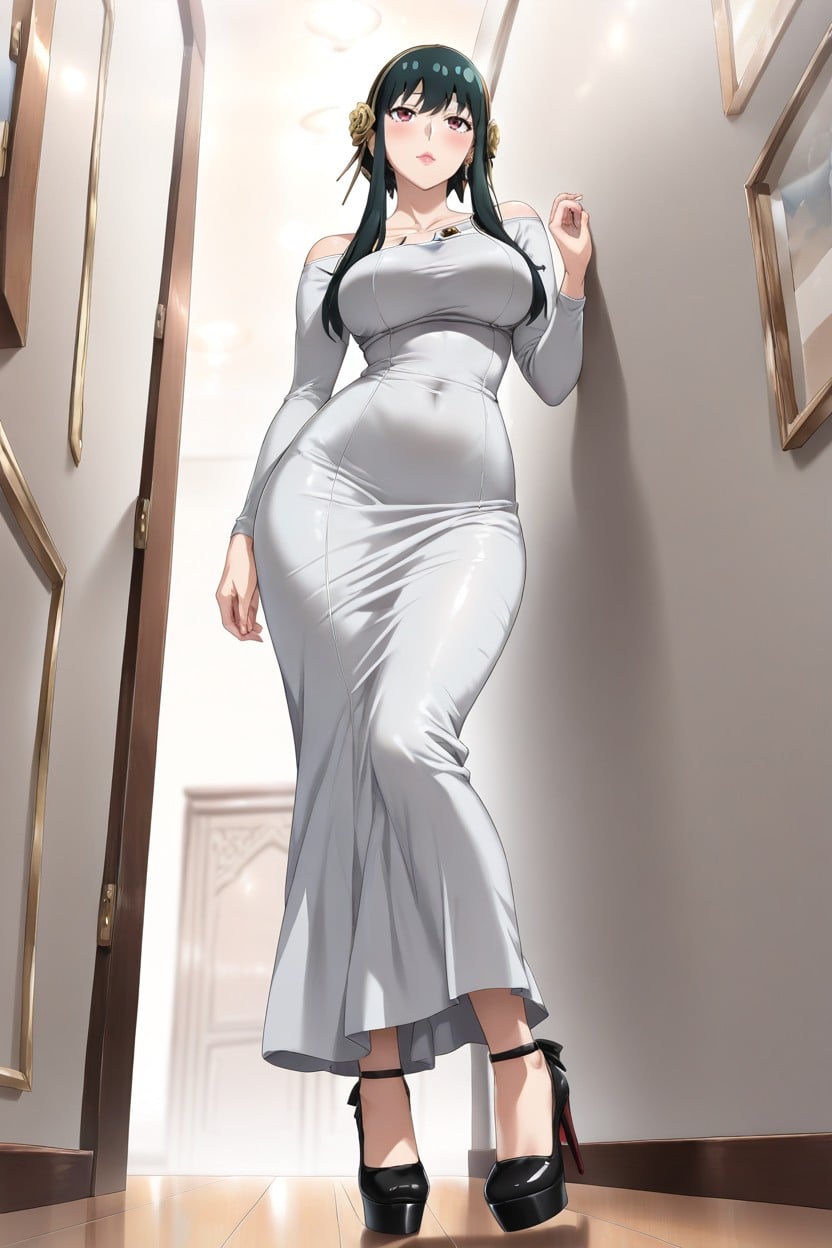 Milf Body, Very Tight Dress, Long Legs Hentai AI Porn
