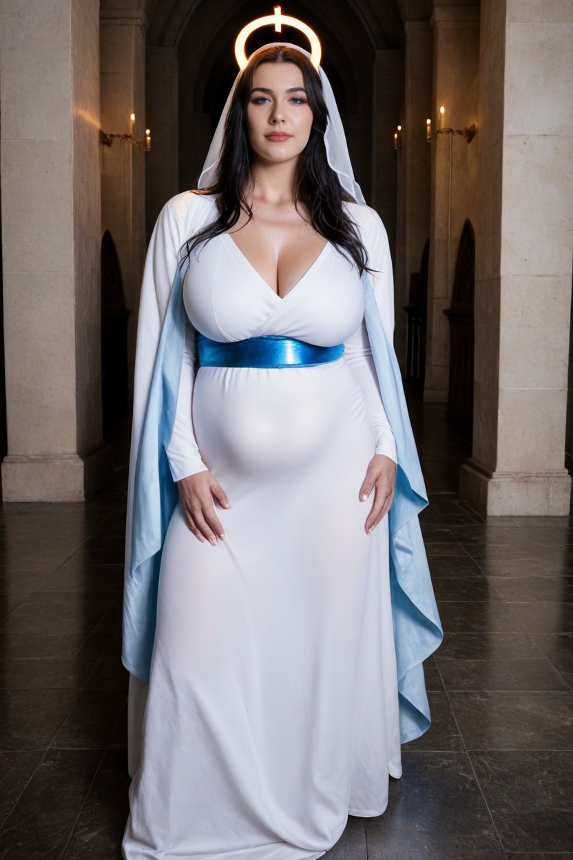 Cosplay, Full Body Covered Clothed, Sexual Virgin Mary AI Porn