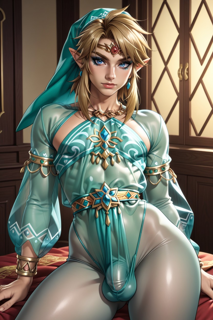 High Resolution, Feminine Face, Detailed Cock Shemale AI Porn