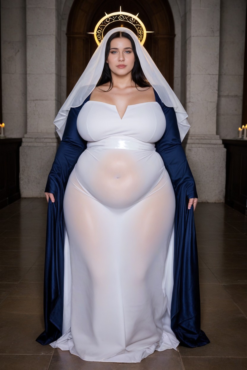 Clothes, Ancient Clothes, Blue Robe AI Porn
