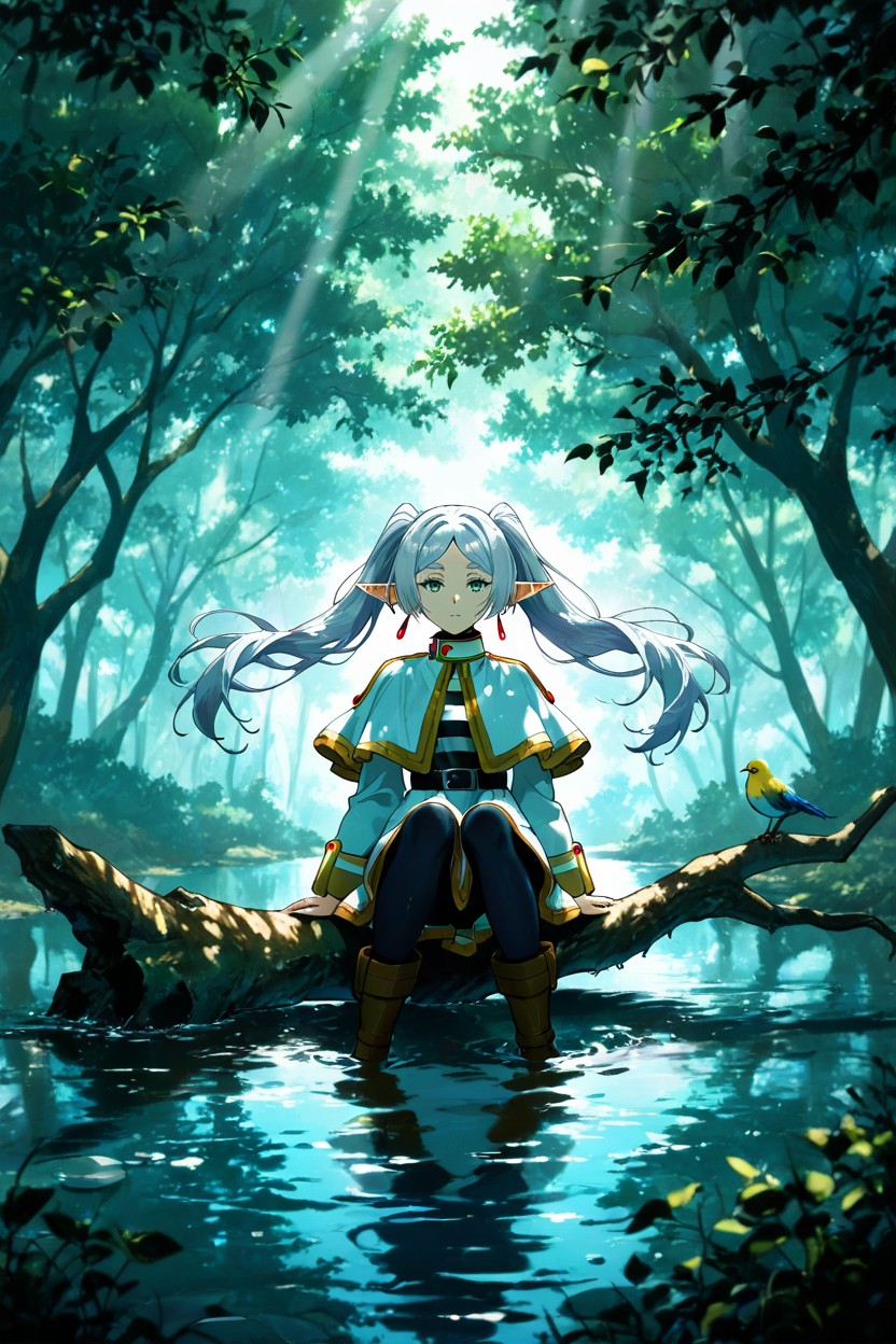 Colored Eyelashes, Twintails, Woman AI Porn