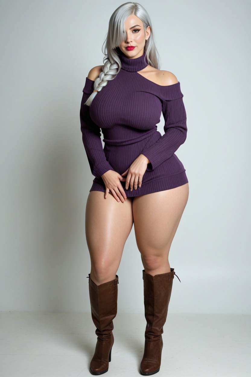 Fat, Detailed Eyes, Big Thighs AI Porn