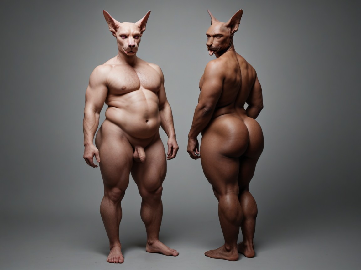 Bbl, Tongue Out, Chubby Anthro AI Gay Porn