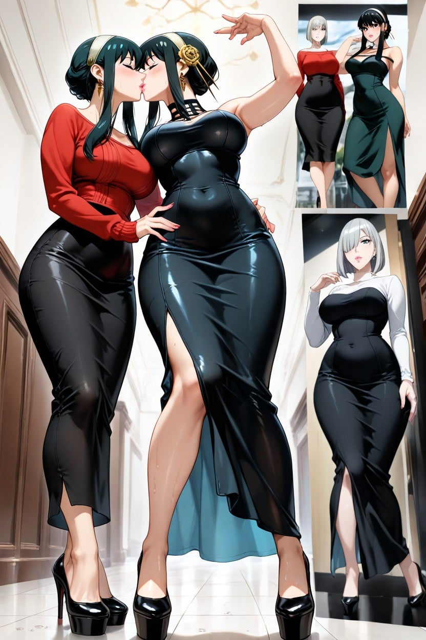 Tx Round Breasts, Model, 2 People Hentai AI Porn