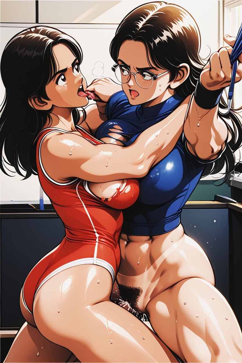 Pale Skin, Office Attire, Wet Clothing Hentai IA