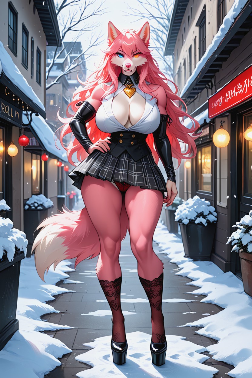 Snowing, Specular, Fit Furry AI Porn