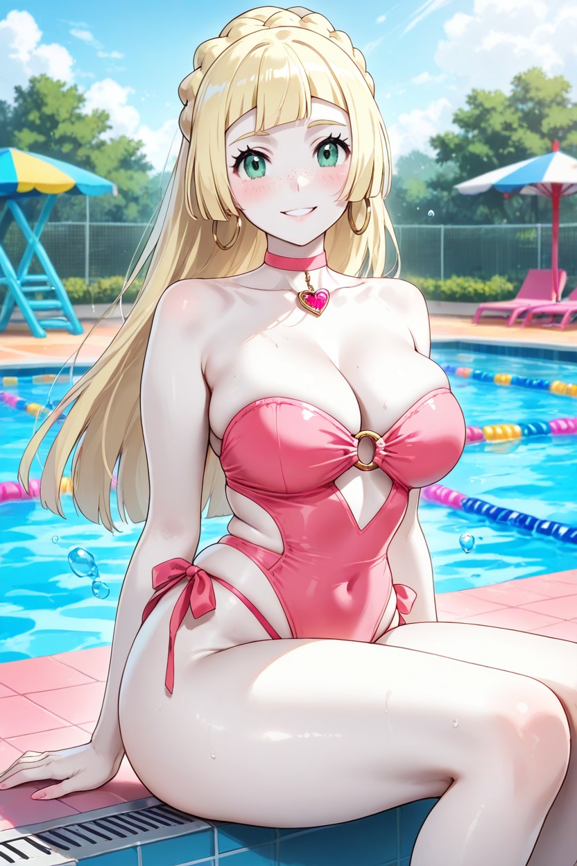 Award Winning Picture, Face, Platinum Blonde AI Porn