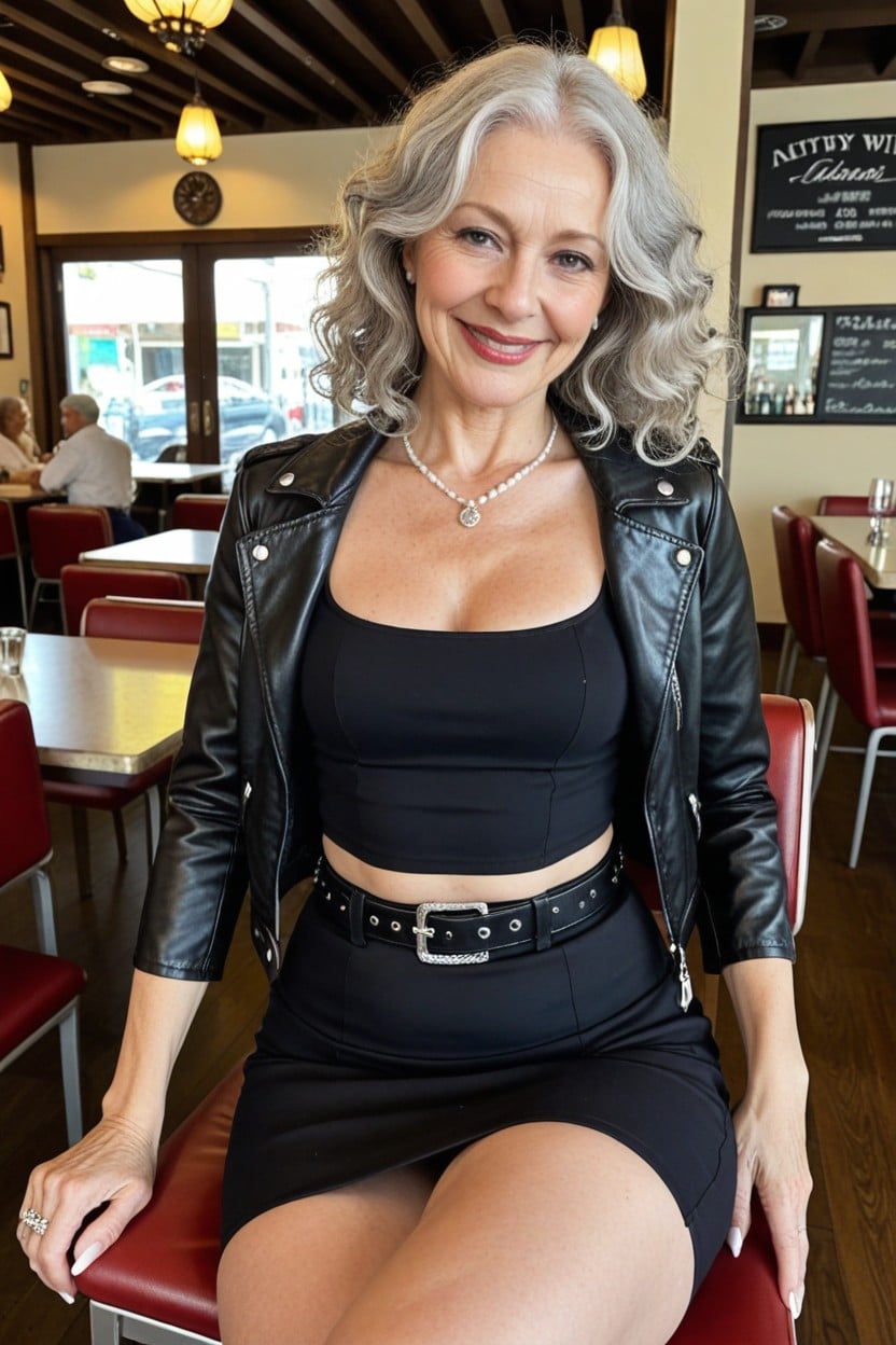 Sitting Down, Ghost White Skin, Beautiful Milf AI Porn