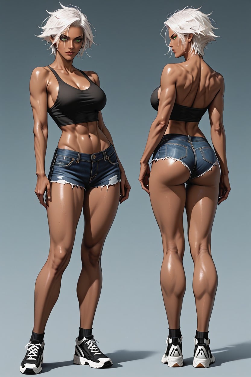 Dark Brown Skin, Hyperrealistic, Perfect Body Hentai AI Porn