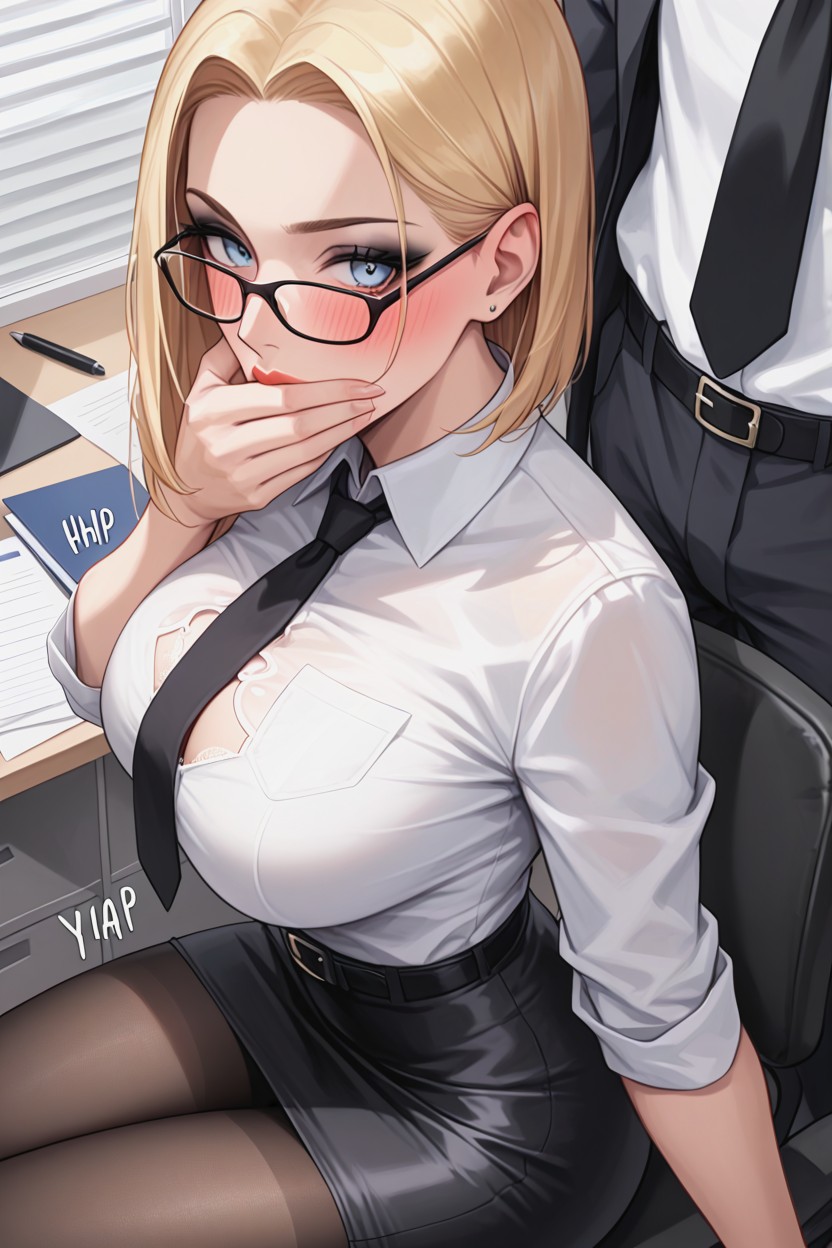 Sound Effects, Hard Shadow, Blonde Straight Bobcut Hair AI Porn