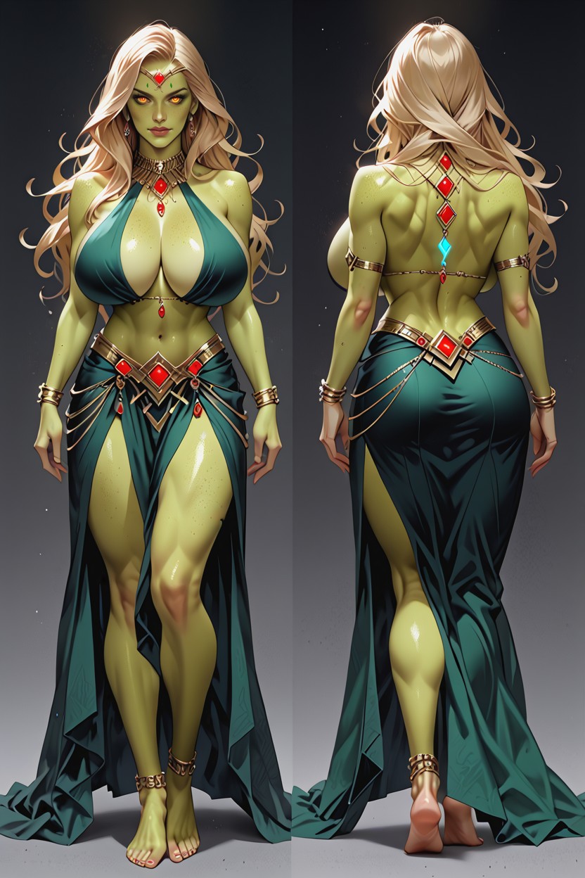 Full Body, Perfect Body, Glowing Accessories Hentai AI Porn