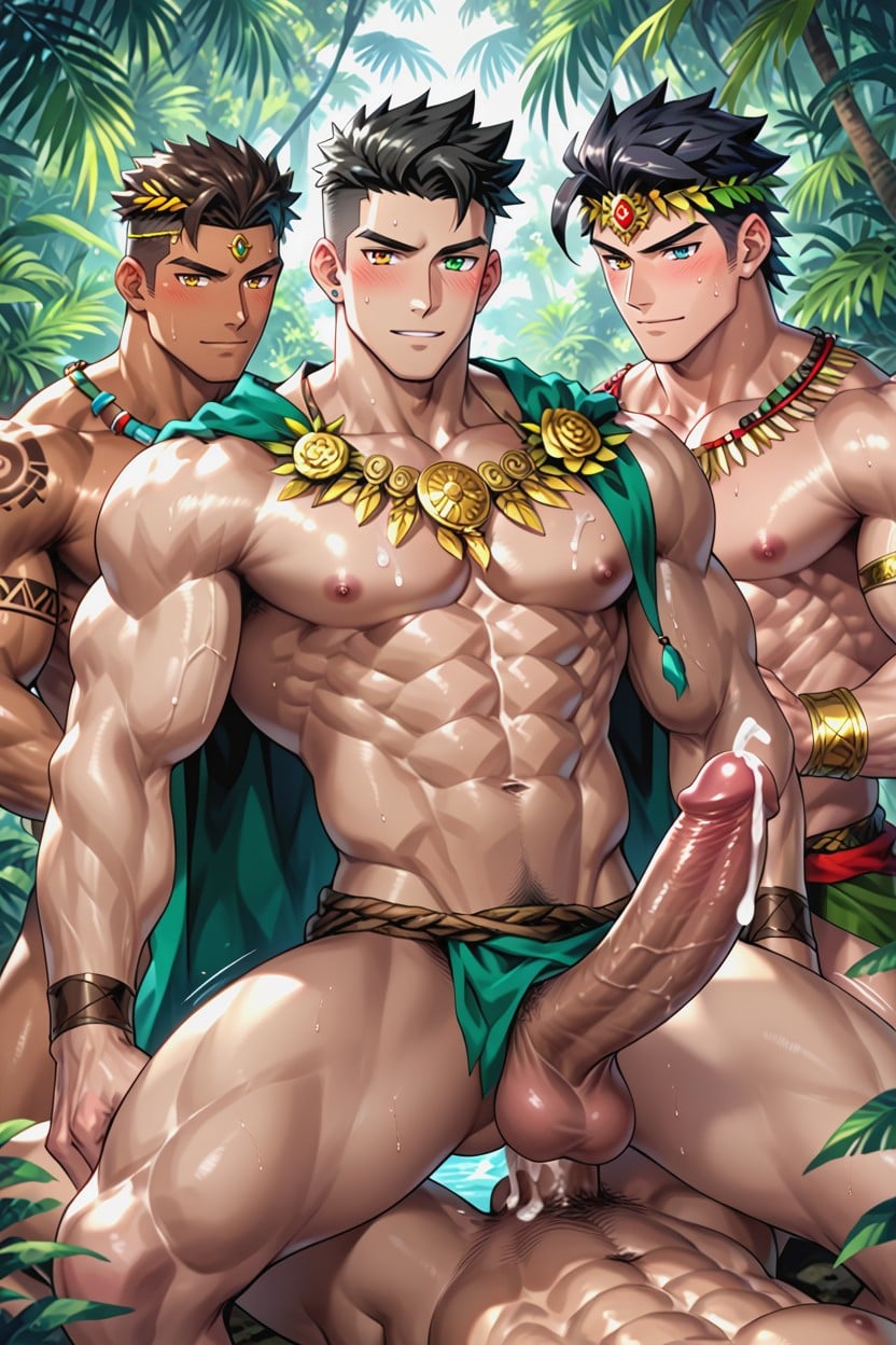 Tattoo, Large Penis, Huge Cock 게이 AI 포르노
