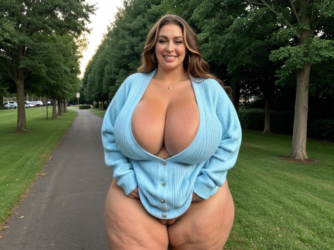 Shaved Vagina, 20+, Morbidly Obese Body BBW AI Porn