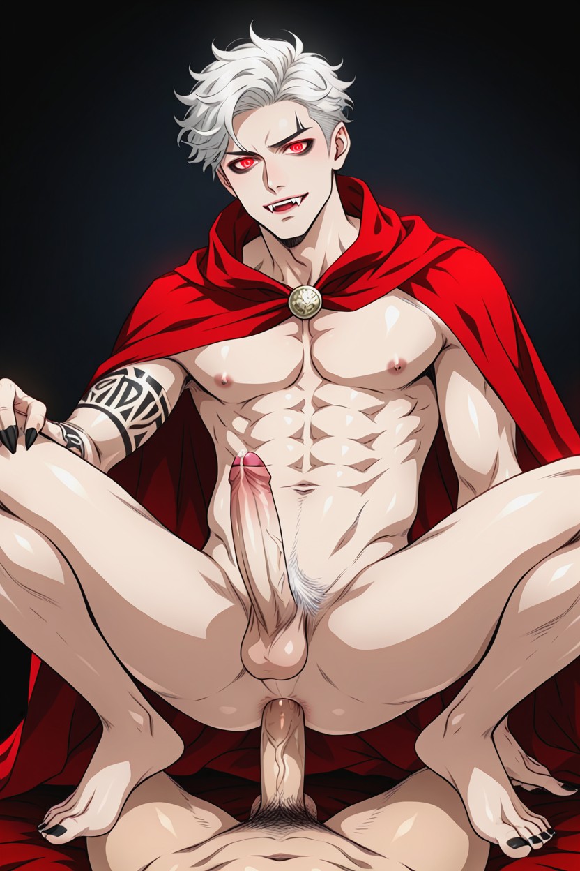 Naked, Legs Spread, Pre Cum Porno IA Gay