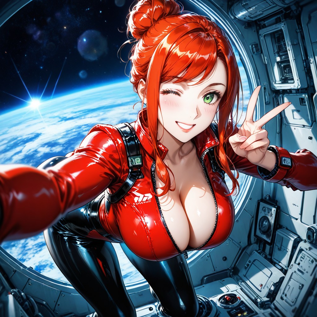Oval Window To Space, Rounded Ass, Front View Hentai AI Porn