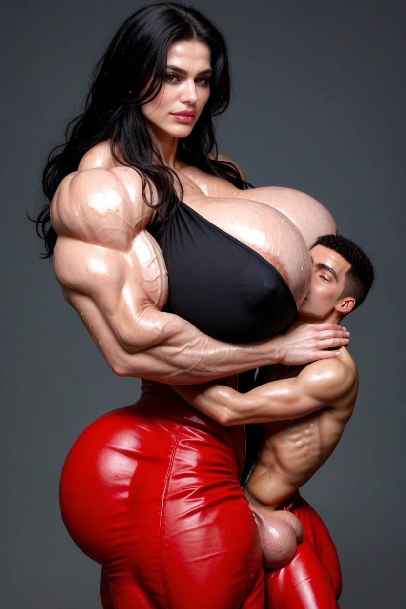 Extremadamente Musculoso, Muscular Female, Nipple Bulge Porno shemale IA