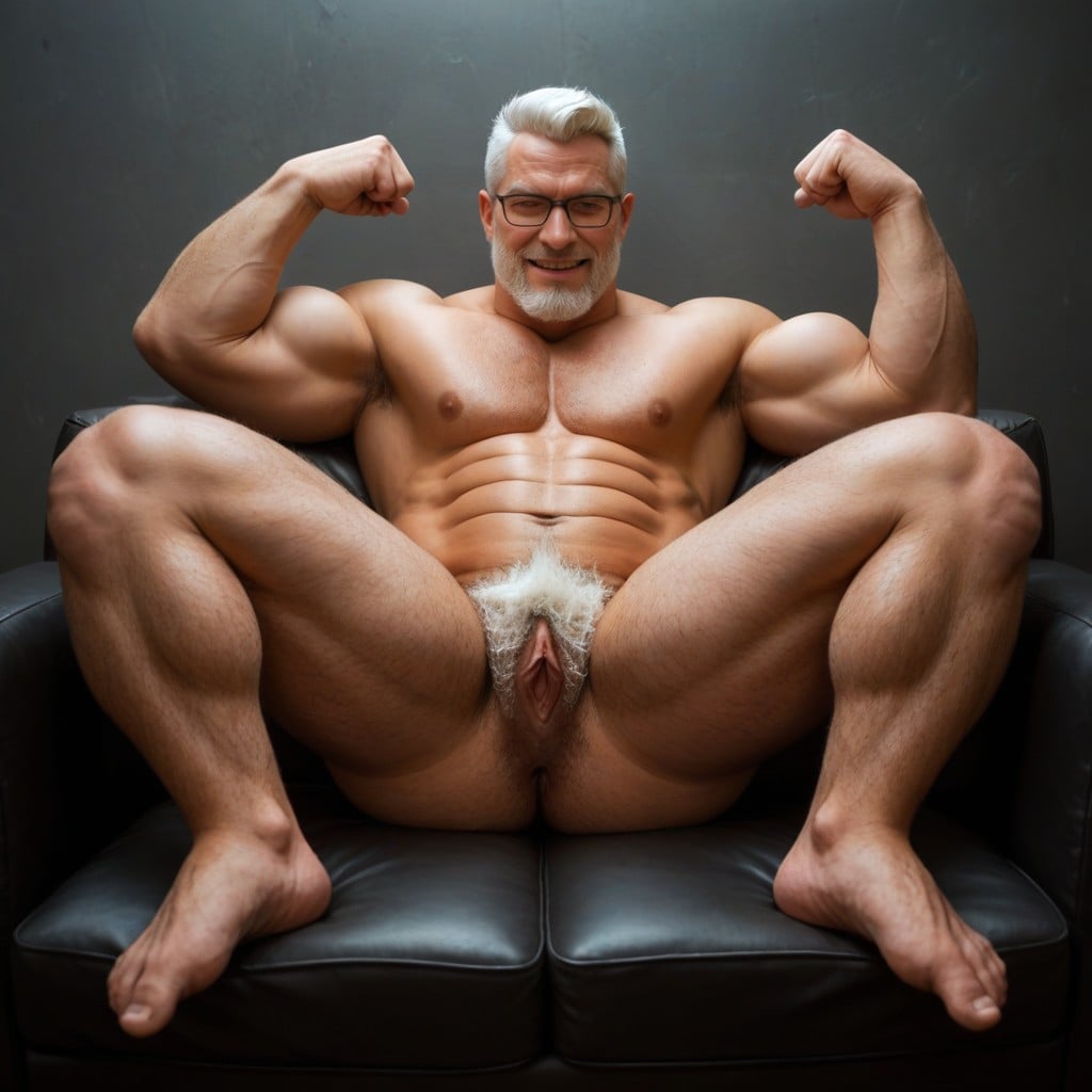 Pale Skin, Bara, Sitting On Couch Porno IA Gay
