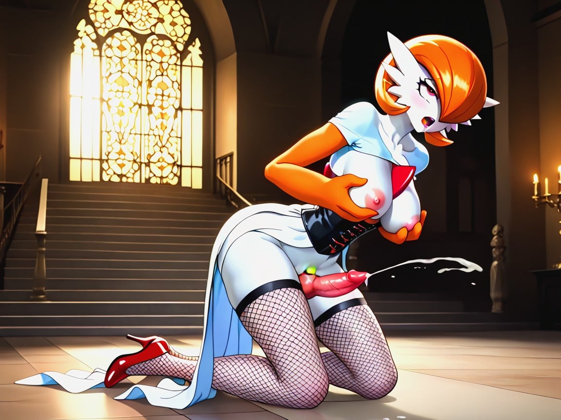 Plain Hands, Bending Backward, Gardevoir From Pokémon Furry AI Porn