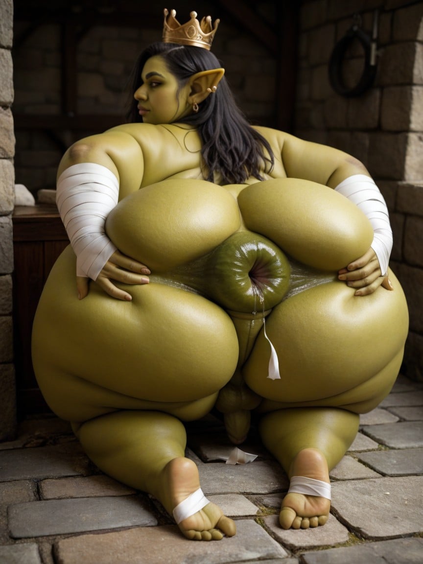 Wide Hips, 여성형 남자, Sitting 게이 AI 포르노
