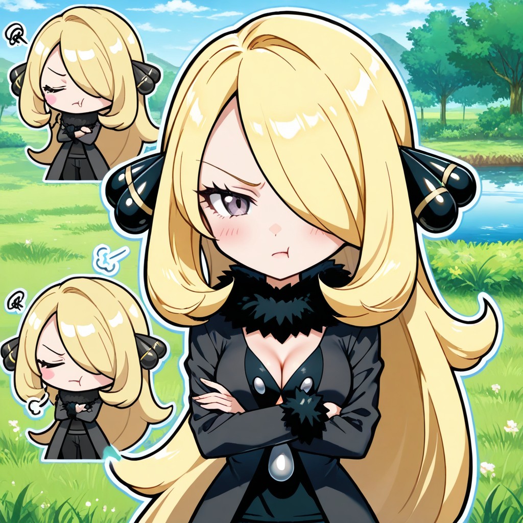 Chiibi Proportion, Half-half-fond, Glaring Up AI Porn