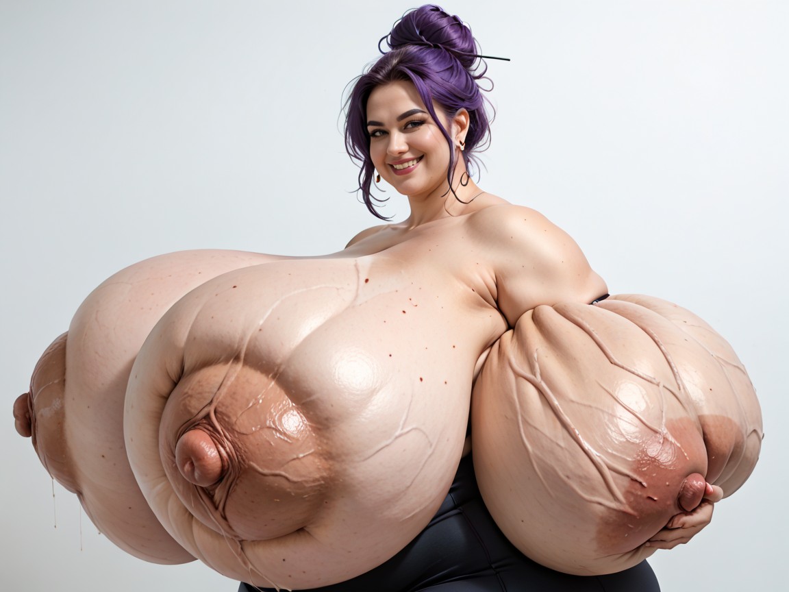 Bulging Varicose Tit Veins, Grabbing Boobs, Add Extreme Hyper Cellulitis To Entire Surface Area Of Body BBW AI Porn