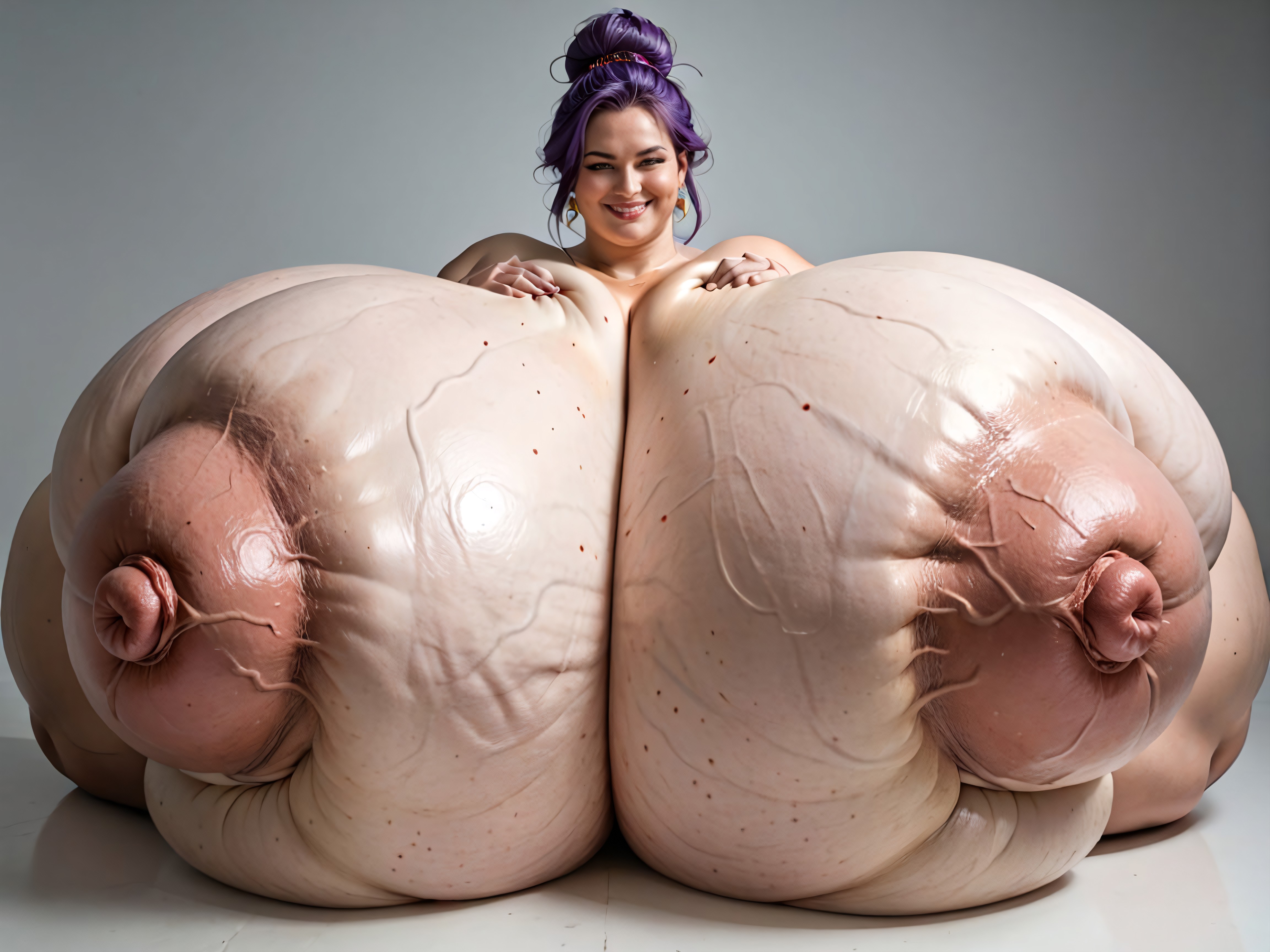 Impossibly Disproportionate Pawg Shape Ssbbw, Breast To Body Ratio Multiply Sizex, Vascular BBW AI Porn