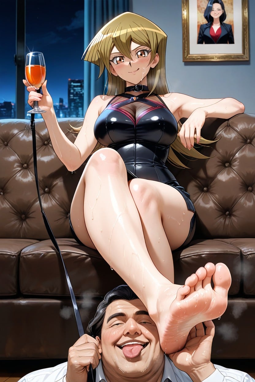 Night, Perfect Feet, She Laughs Out Loud At Him Hentai AI Porn