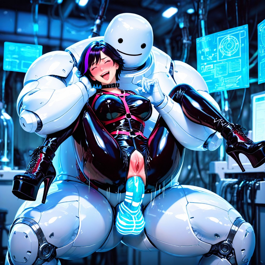 Oiled Skin, Rebound Lines, Love Hearts Hentai AI Porn