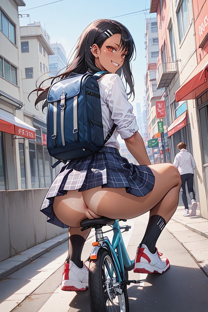 Looking Back, Hayase Nagatoro, Slight Zoom Hentai AI Porn