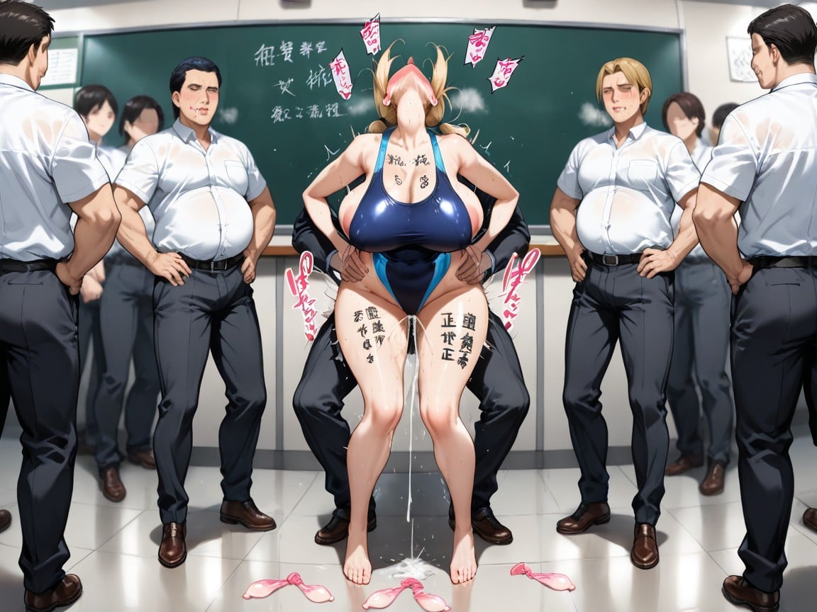 Ultra-detailed, Tally Marks, Many People Around AI Porn