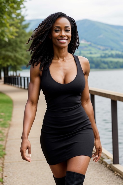 Fullbodyview, 30+, African AI Porn