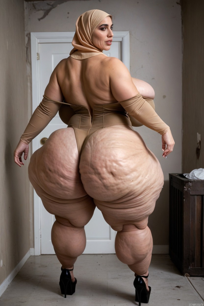 Standing, Vista Trasera, Cuerpo Completo Porno IA