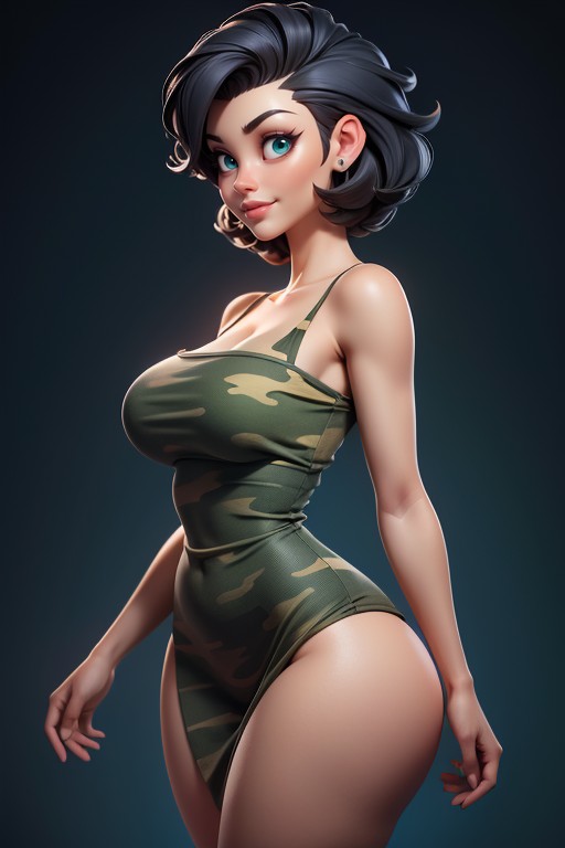 Thick, Correct Body Proportions, Thick Thighs Hentai AI Porn