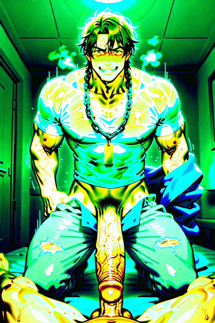 Athletic Physique, T-shirt, 25+ AI Gay Porn