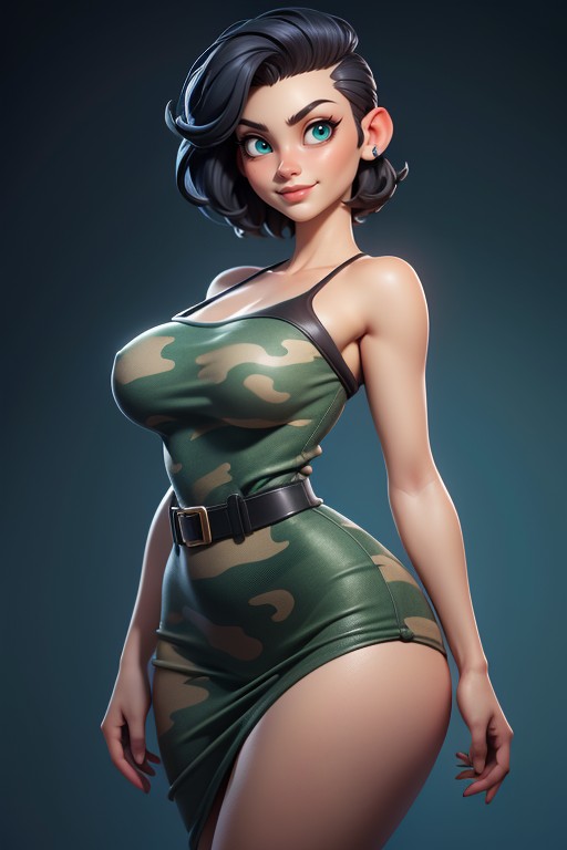 Tall Curvy And Thick With Perfect Proportions, Pixie Cut, Curvy Hips Hentai AI Porn
