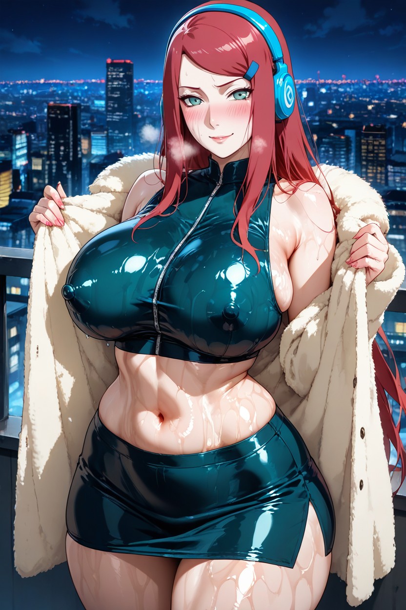 Oiled Skin, Large Breast, Fur Coat Hentai AI Porn