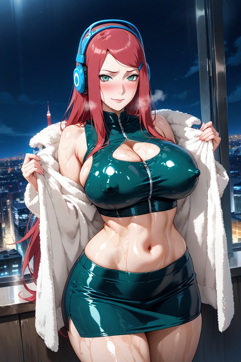 Wearing Tight, Blushing Cheeks, Fit Body Hentai AI Porn