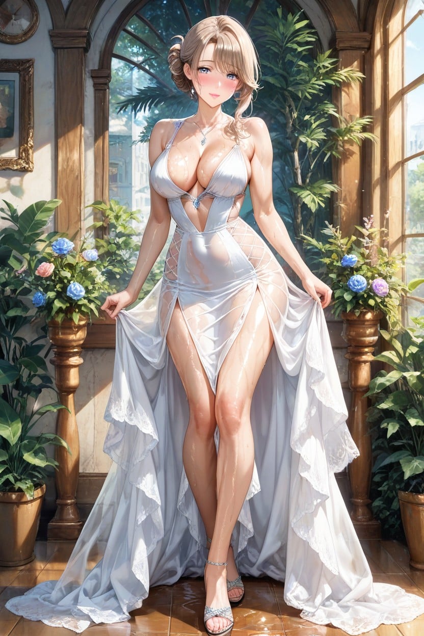 Exotic Trees, Toned Rounded Bubble Butt, Eyes Wide Open AI Porn