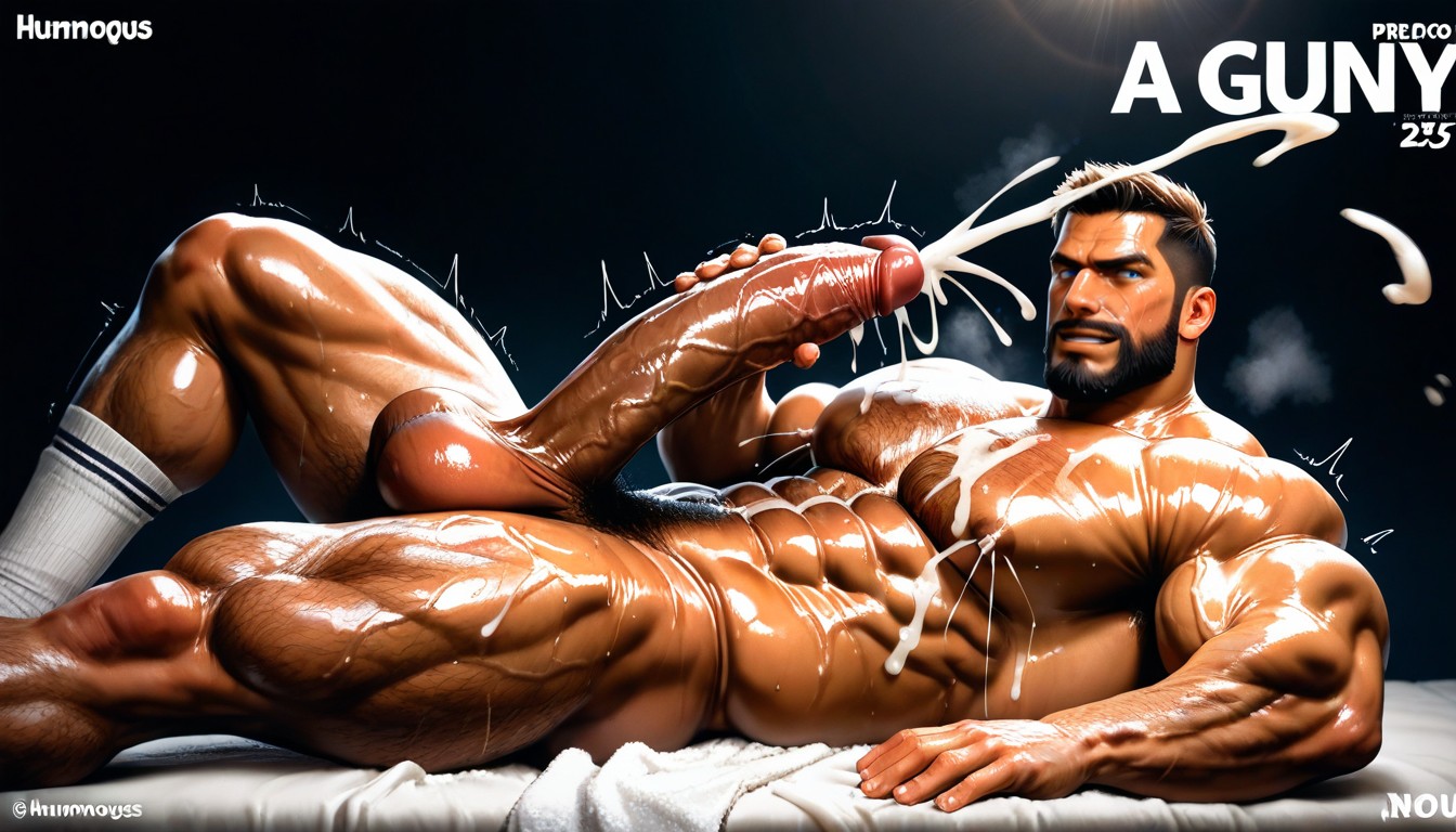 Cum On Abs, Hairy Abs, Motion Lines Porno IA Gay