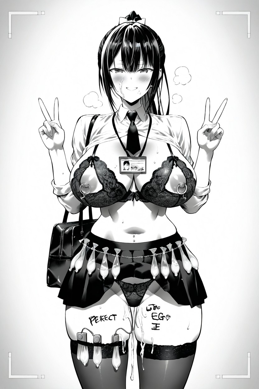Nametag, Standing, Nipple Chain Hentai AI Porn