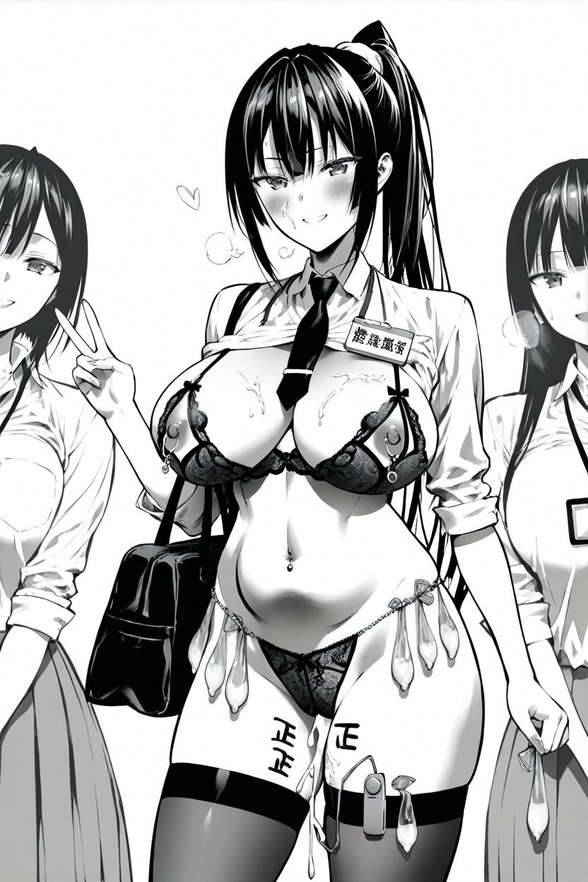 Stockings, Stomach Bulge, Nipples Hentai AI Porn