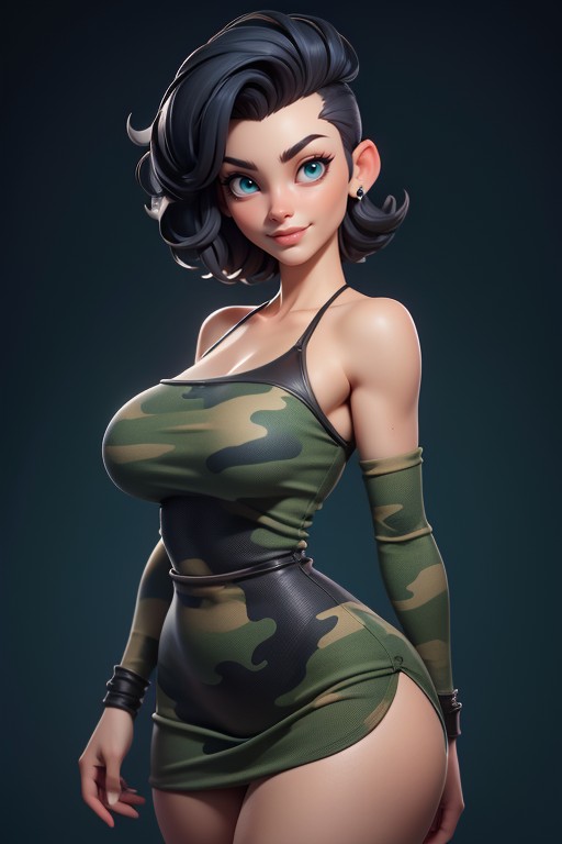 Head Bald On The Sides, Lady Jaye, Tall Curvy And Thick With Perfect Proportions Hentai AI Porn