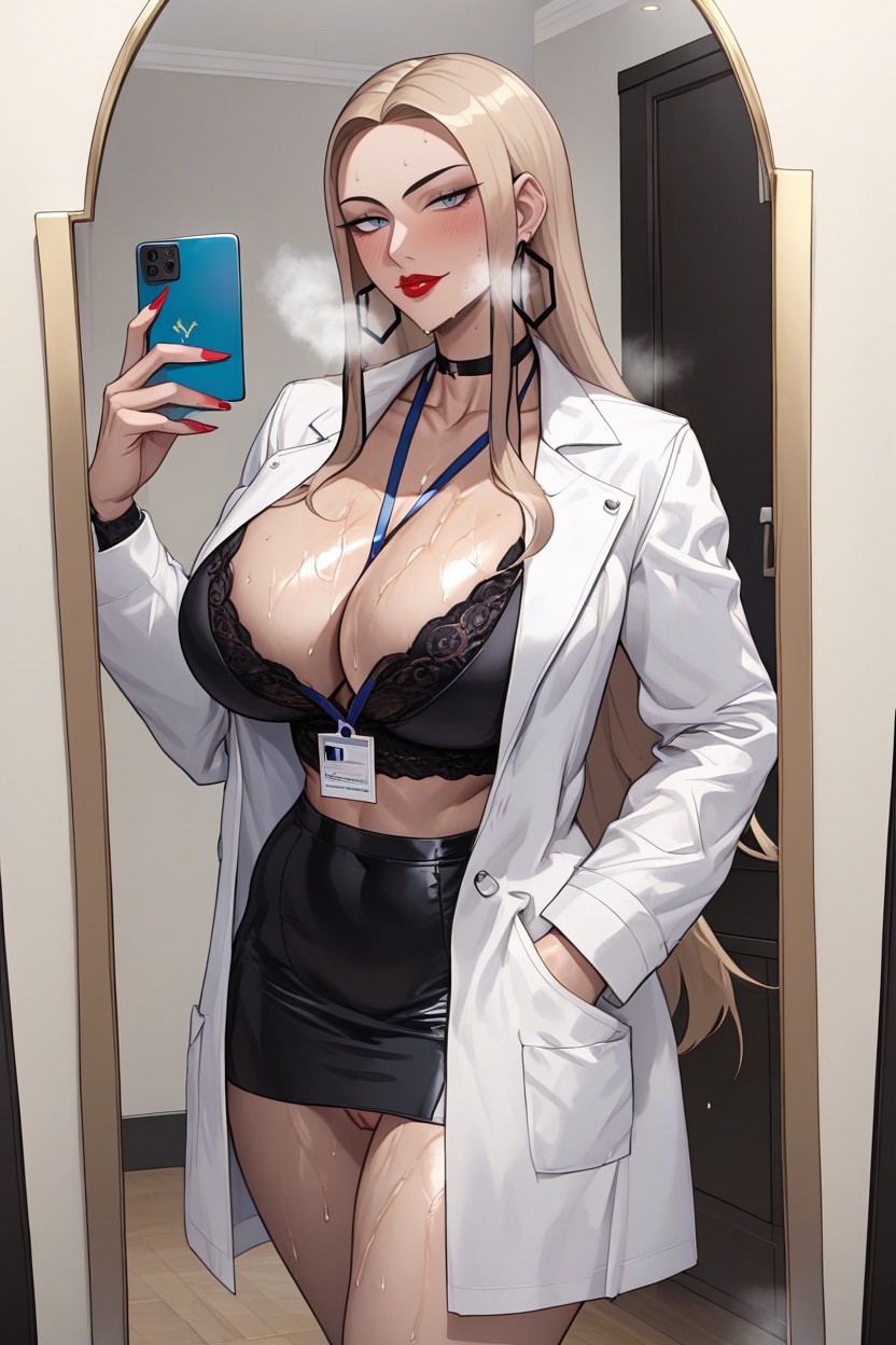 Selfie, Oiled, Sultry Hentai AI Porn