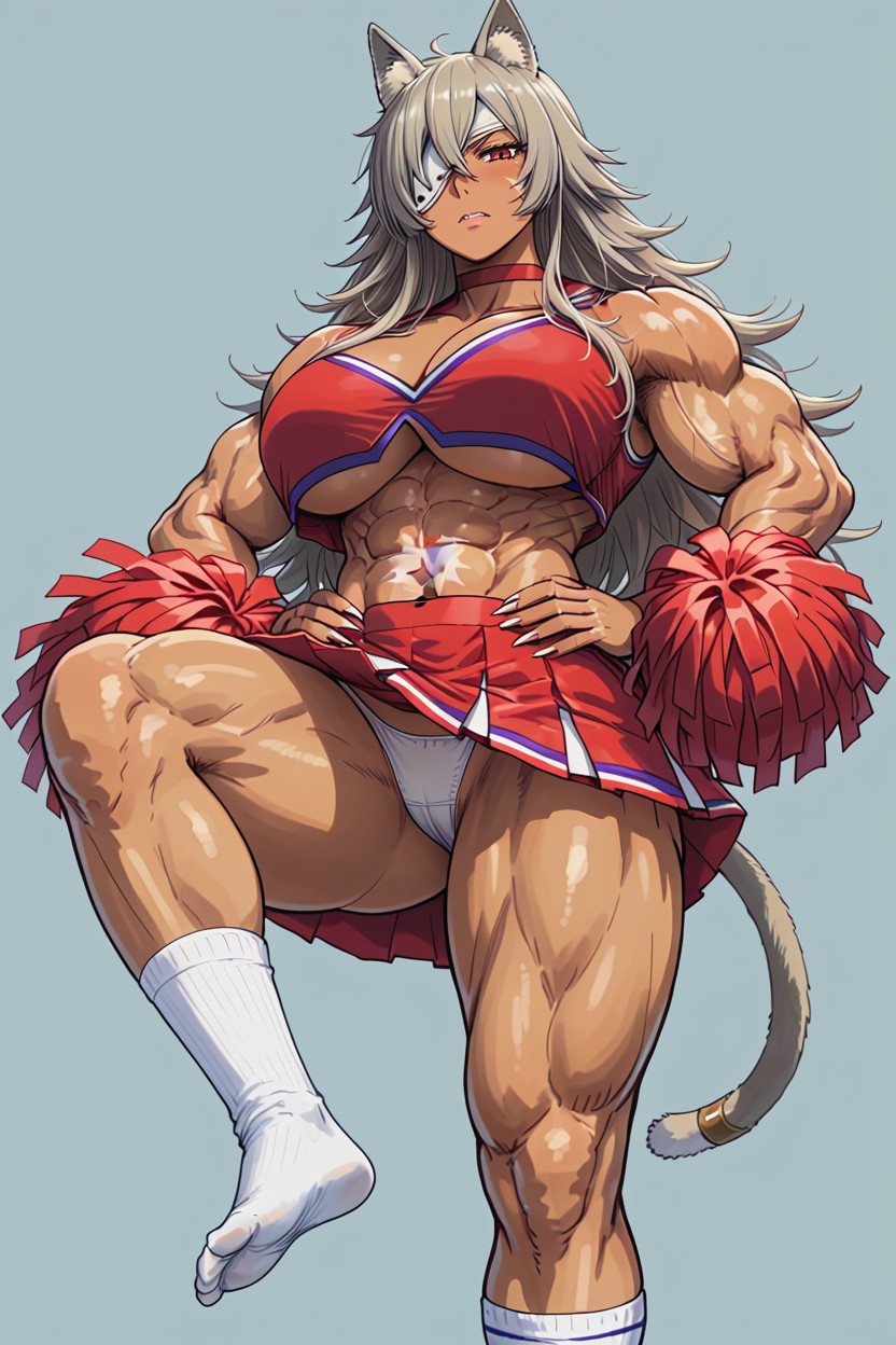 Standing, Very Muscular Legs, Tube Socks Hentai AI Porn